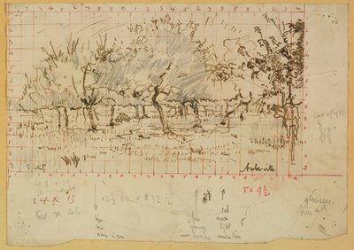 Auberville (blyant og blæk på papir) af Walter Richard Sickert